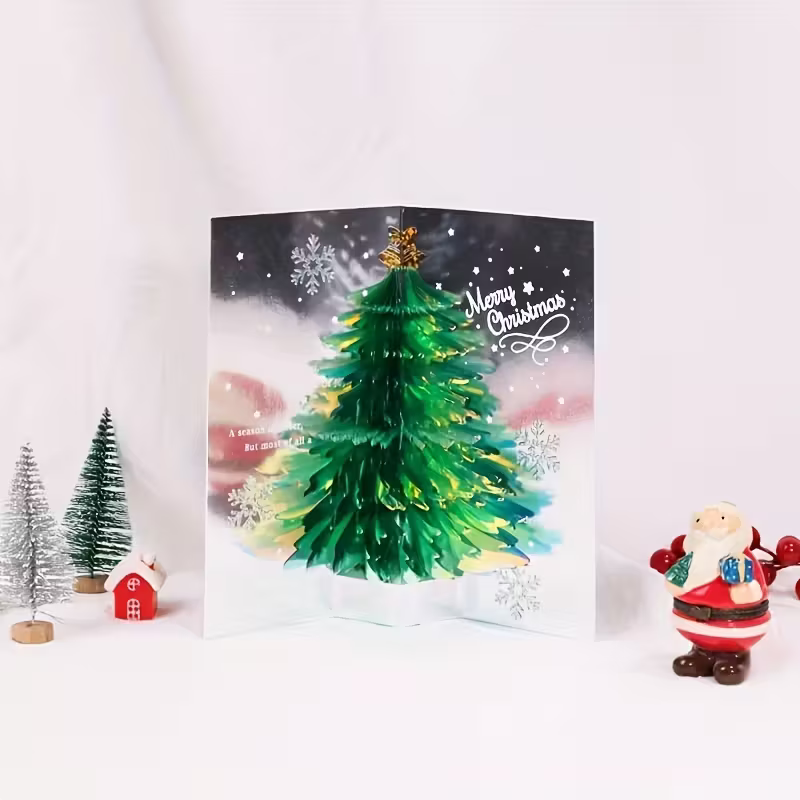 3D Pop-Up Christmas Tree Greeting Card