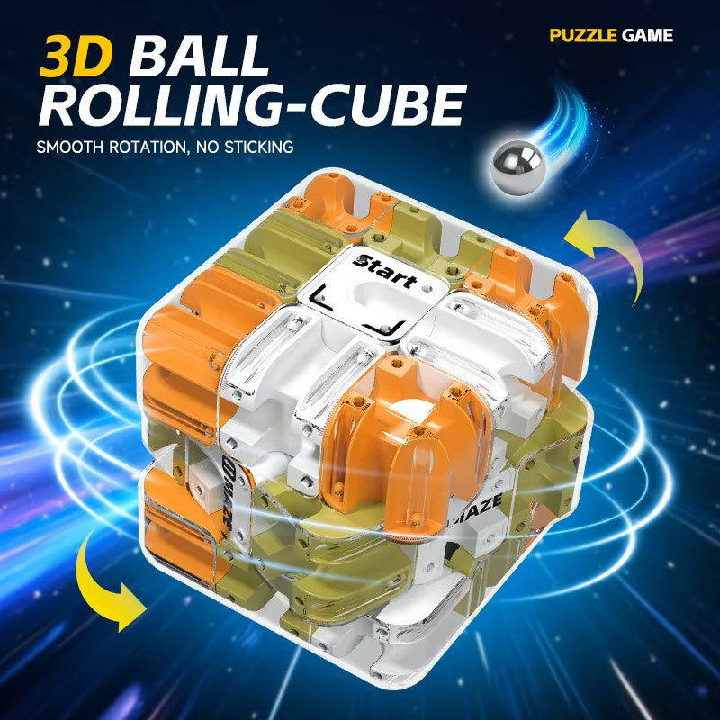 3D Maze Magic Cube – Kids Labyrinth Puzzle Toy, Logical Thinking Intelligence Cube, Anti-Stress Fidget Game for Learning & Fun
